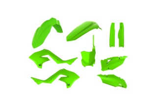 Kit plastiques POLISPORT Restylé vert citron Kawasaki KX125/250
