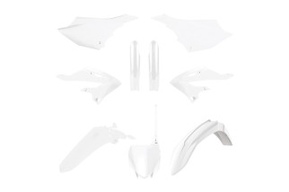Kit plastiques POLISPORT - blanc Yamaha YZ125/250