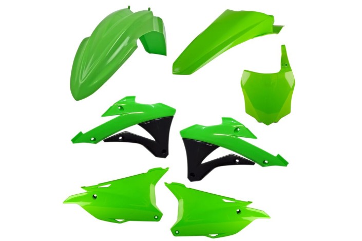 Kit plastiques POLISPORT couleur origine - Kawasaki KX 85 (92)