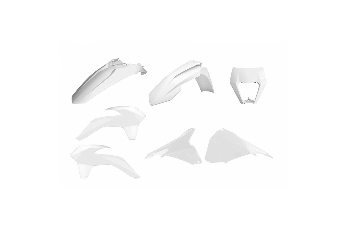 Kit plastique POLISPORT Enduro Restyle blanc KTM EXC/EXC-F