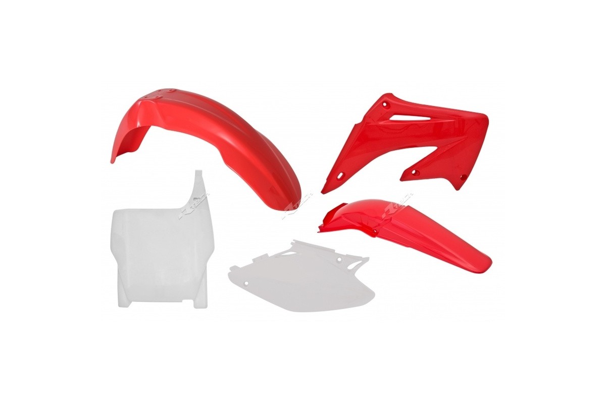 Kit plastique RACETECH couleur origine rouge/blanc Honda CR125R/250R