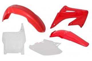 Kit plastique RACETECH couleur origine rouge/blanc Honda CR125R/250R