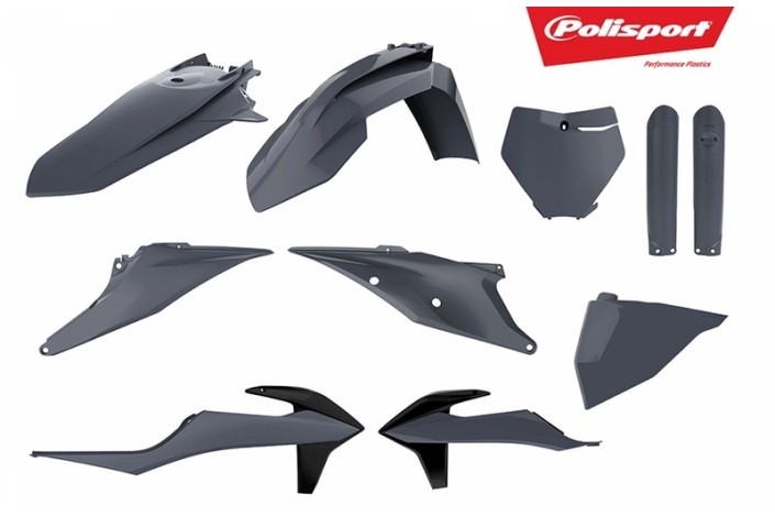 Kit plastiques POLISPORT gris nardo KTM SX/SX-F