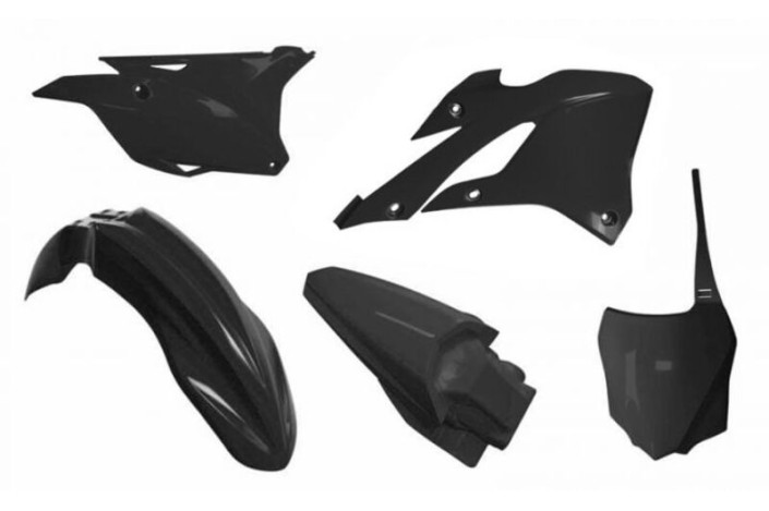 Kit plastiques RACETECH - noir Kawasaki KX85/112