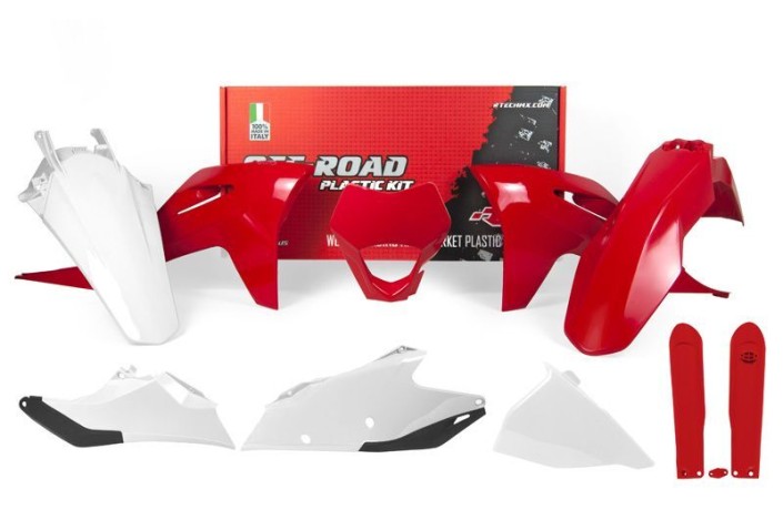 Kit plastiques RACETECH - blanc/rouge Gas Gas EC/EC-F