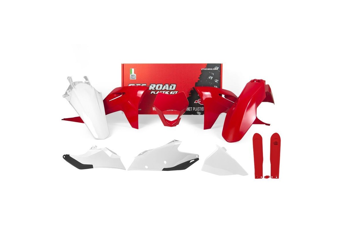 Kit plastiques RACETECH - blanc/rouge Gas Gas EC/EC-F