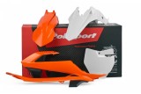 Kit plastique POLISPORT avec cache boîte à air/plaques latérales couleur origine (2016) KTM SX65