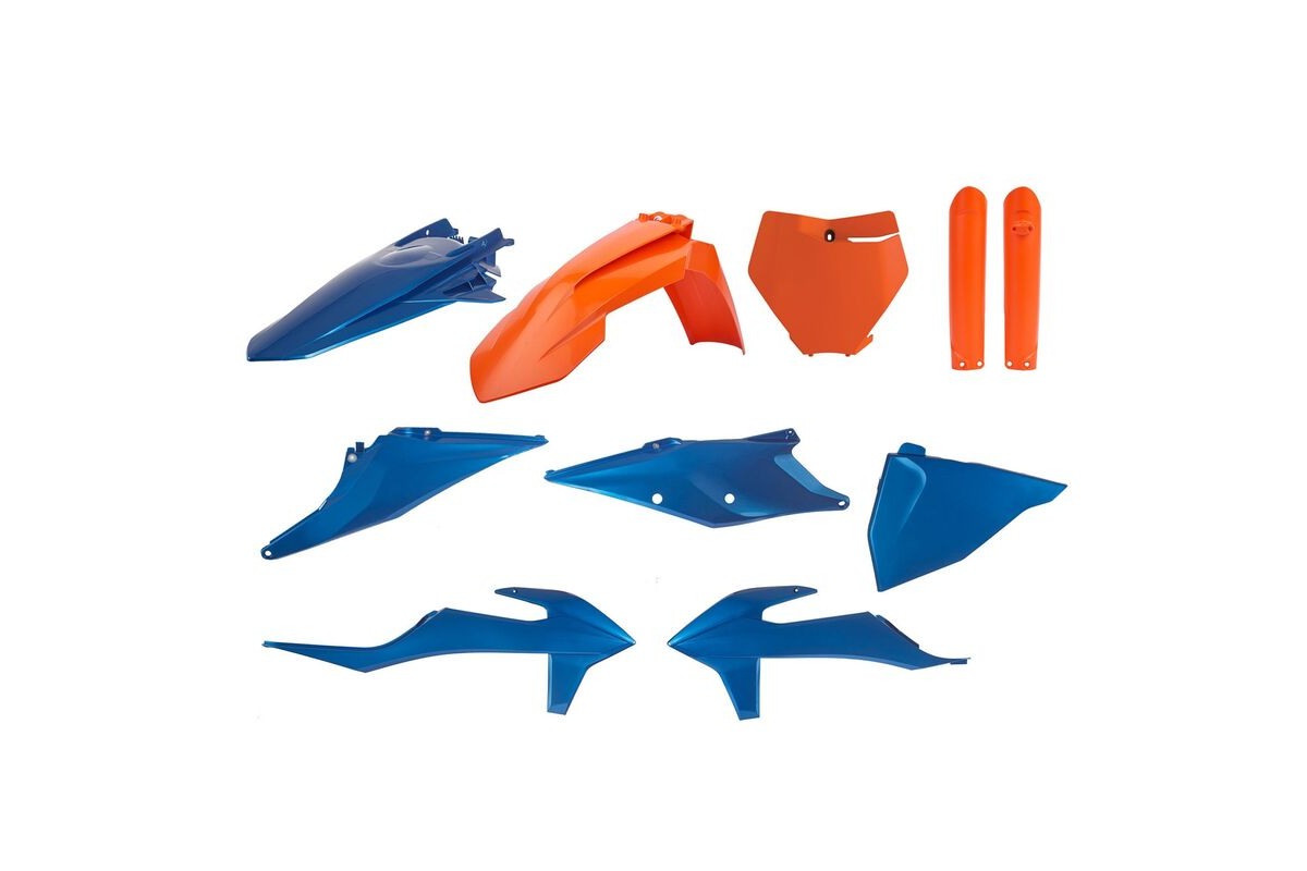 Kit plastique POLISPORT Metal Flow bleu/orange