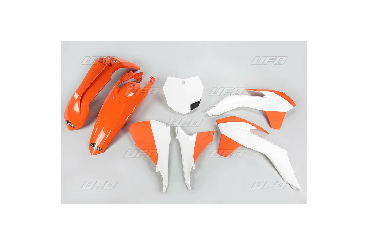 Kit plastique UFO couleur origine (2015) orange/blanc KTM