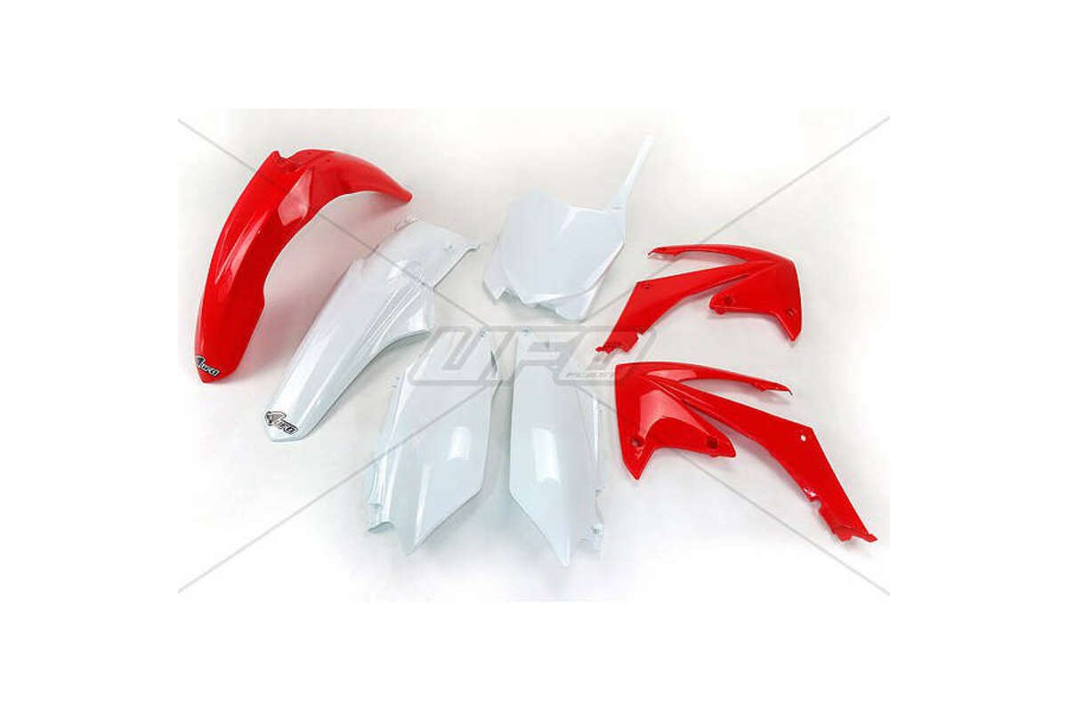 Kit plastique UFO couleur origine rouge/blanc Honda CRF250R/450R