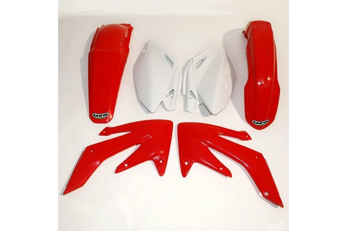 Kit plastique UFO couleur origine rouge/blanc Honda CRF250R