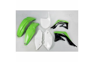 Kit plastique UFO couleur origine vert/noir/blanc Kawasaki KX450F