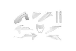 Kit plastique POLISPORT blanc - KTM EXC/EXC-F