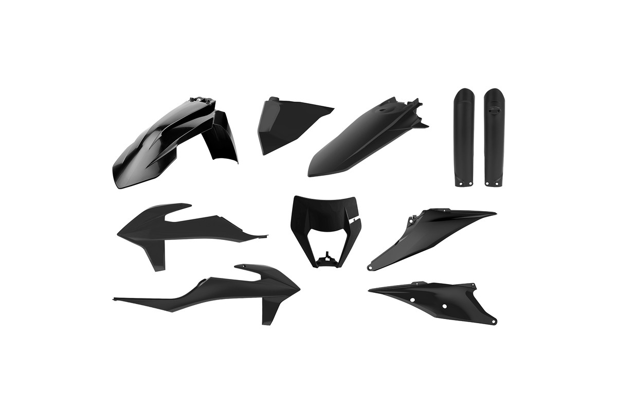 Kit plastique POLISPORT noir - KTM EXC/EXC-F