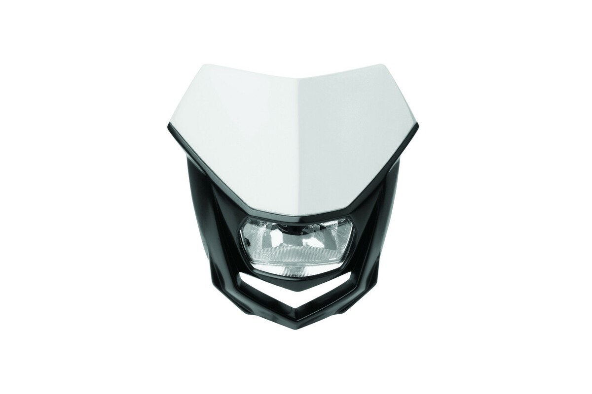 Plaque phare POLISPORT Halo blanc/noir