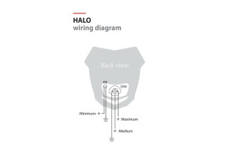 Plaque phare POLISPORT Halo blanc/noir