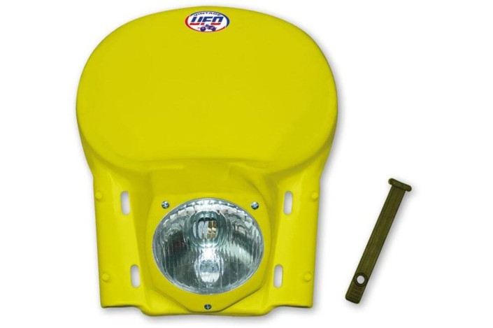 Plaque phare universelle UFO vintage jaune 1978-1990