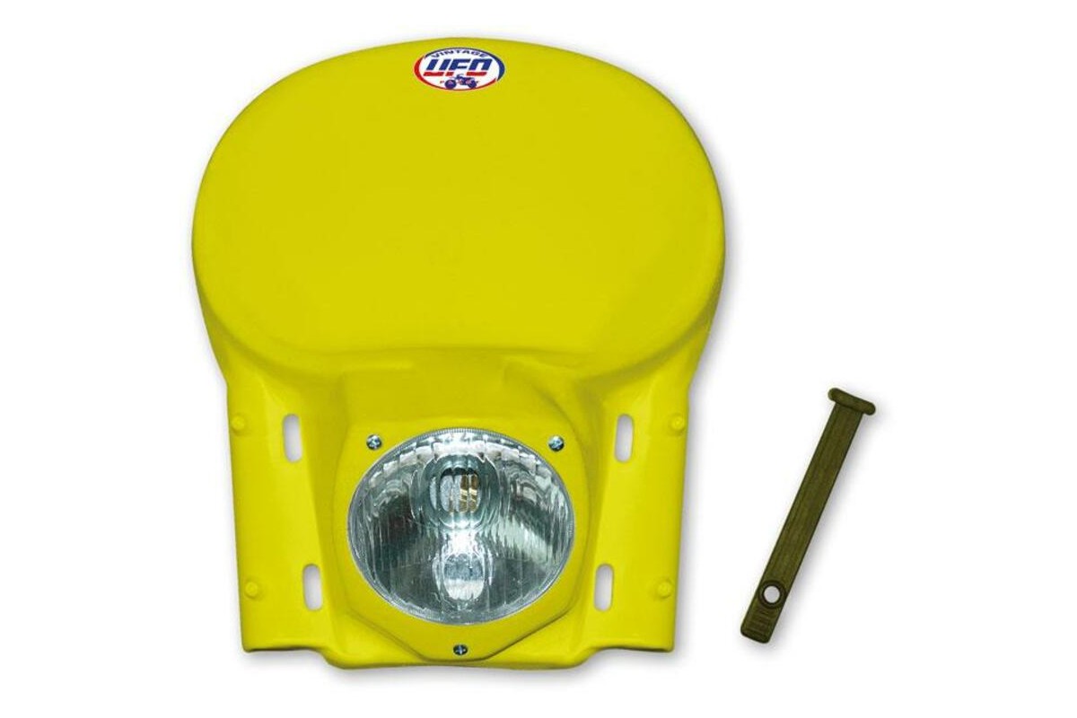 Plaque phare universelle UFO vintage jaune 1978-1990