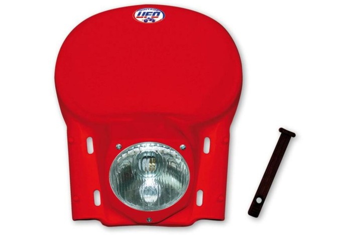 Plaque phare universelle UFO vintage rouge 1978-1989