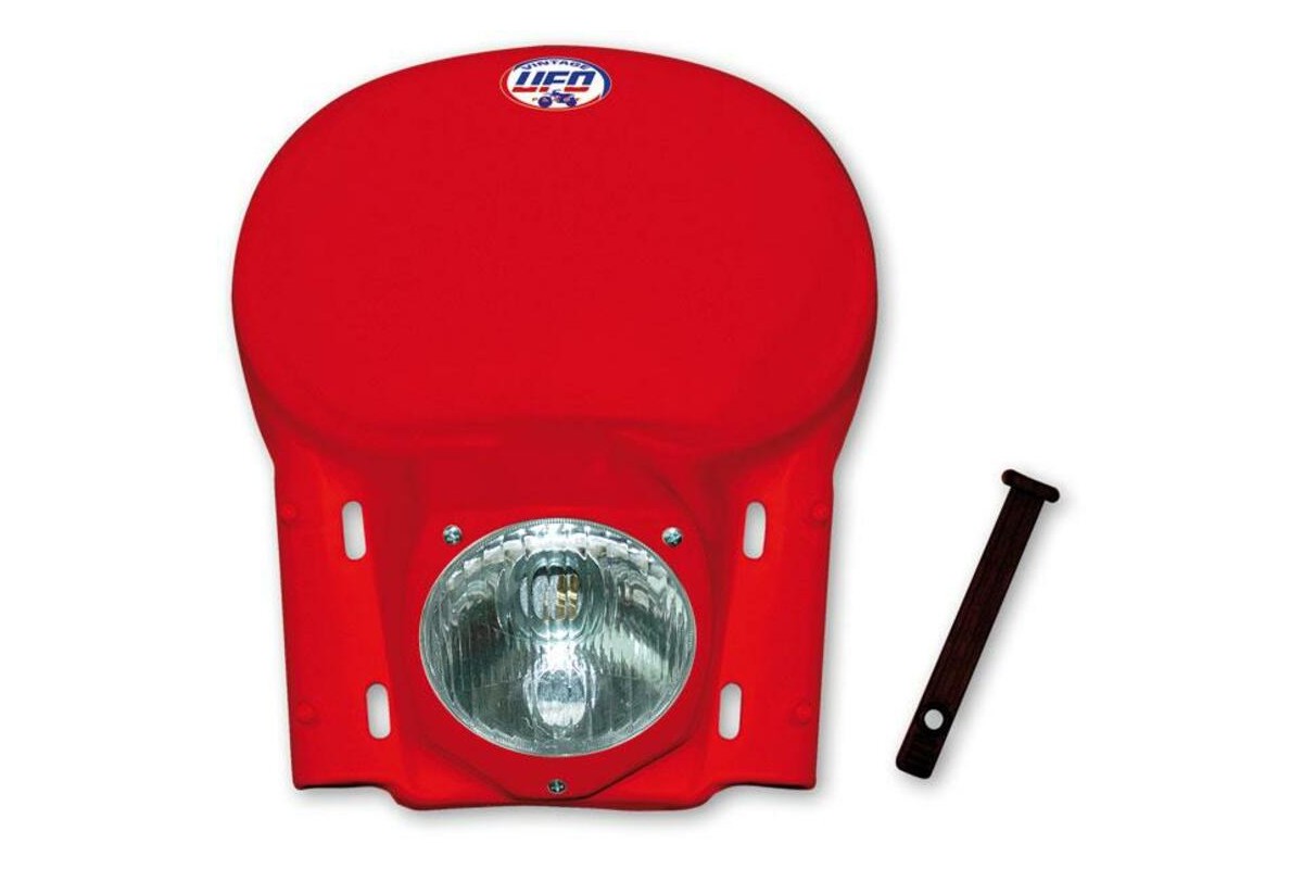 Plaque phare universelle UFO vintage rouge 1978-1989