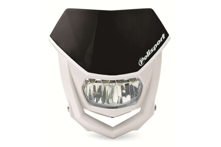 Plaque phare POLISPORT Halo LED noir/blanc