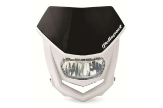Plaque phare POLISPORT Halo LED noir/blanc