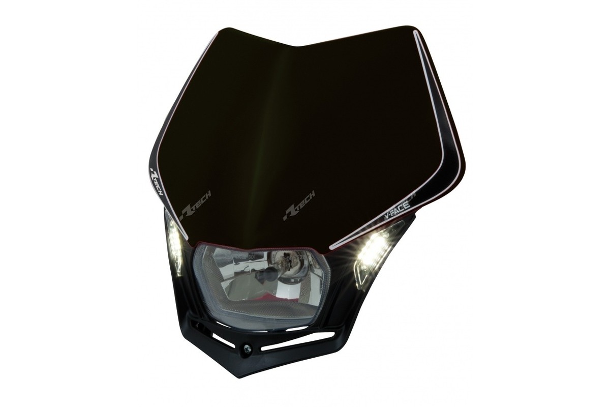 Plaque phare RACETECH V-Face Led noir