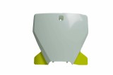 Plaque numéro frontale RACETECH blanc/Yellow Husqvarna TC/FC