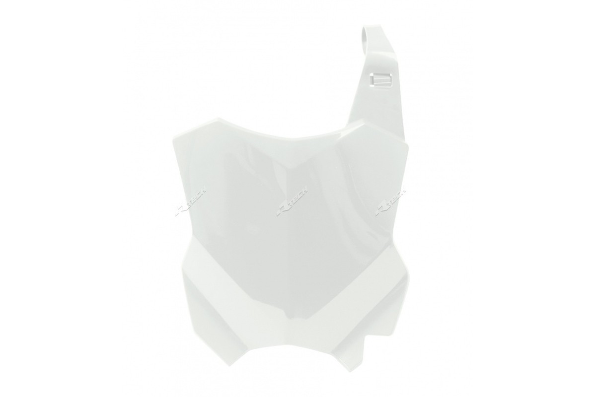 Plaque numéro frontale RACETECH blanc Kawasaki KX-F450