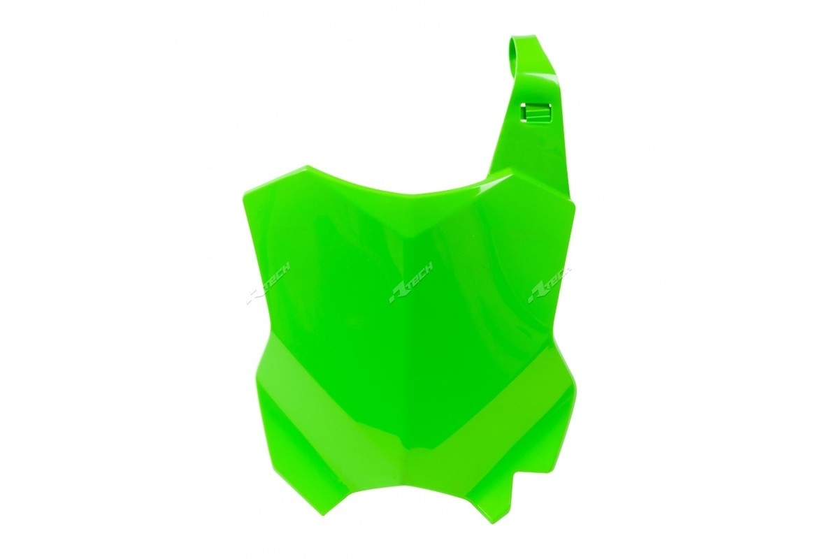 Plaque numéro frontale RACETECH vert fluo Kawasaki