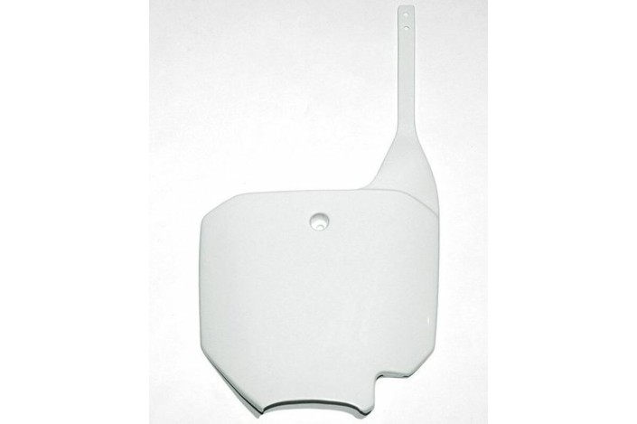 Plaque numéro frontale UFO blanc Honda CR80/CR85