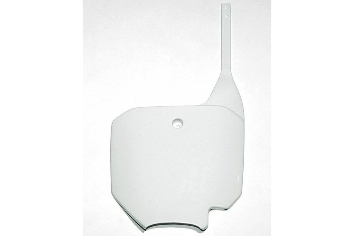 Plaque numéro frontale UFO blanc Honda CR80/CR85