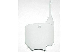 Plaque numéro frontale UFO blanc Honda CR80/CR85