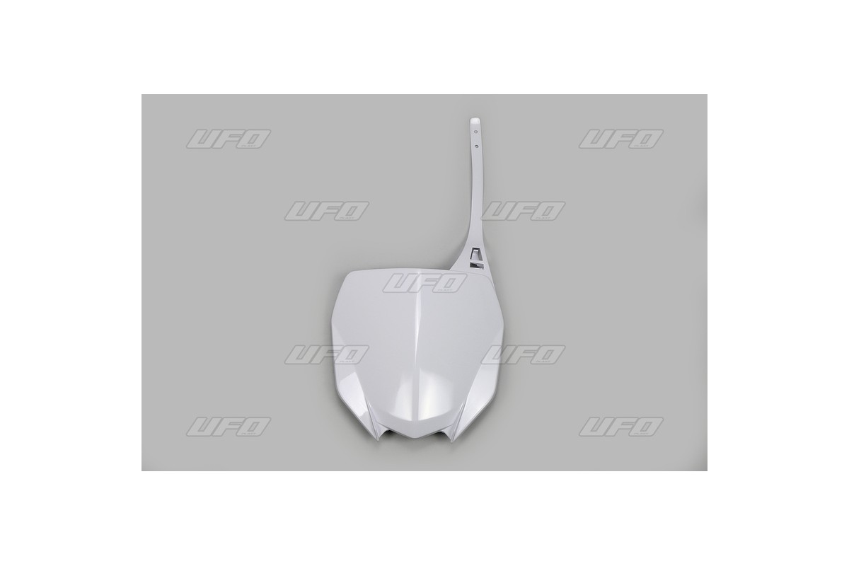 Plaque numéro frontale UFO blanc Yamaha YZ450F