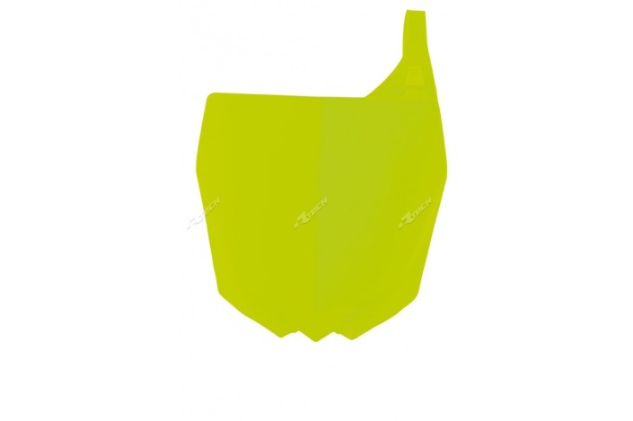 Plaque numéro frontale RACETECH jaune fluo Yamaha YZ125/250/250F/450F