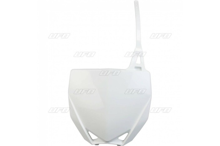 Plaque numéro frontale UFO blanc Yamaha YZ65