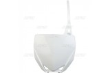 Plaque numéro frontale UFO blanc Yamaha YZ65