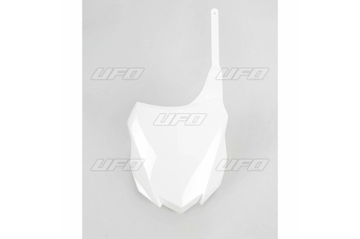Plaque numéro frontale UFO blanc Kawasaki KX250F/450F
