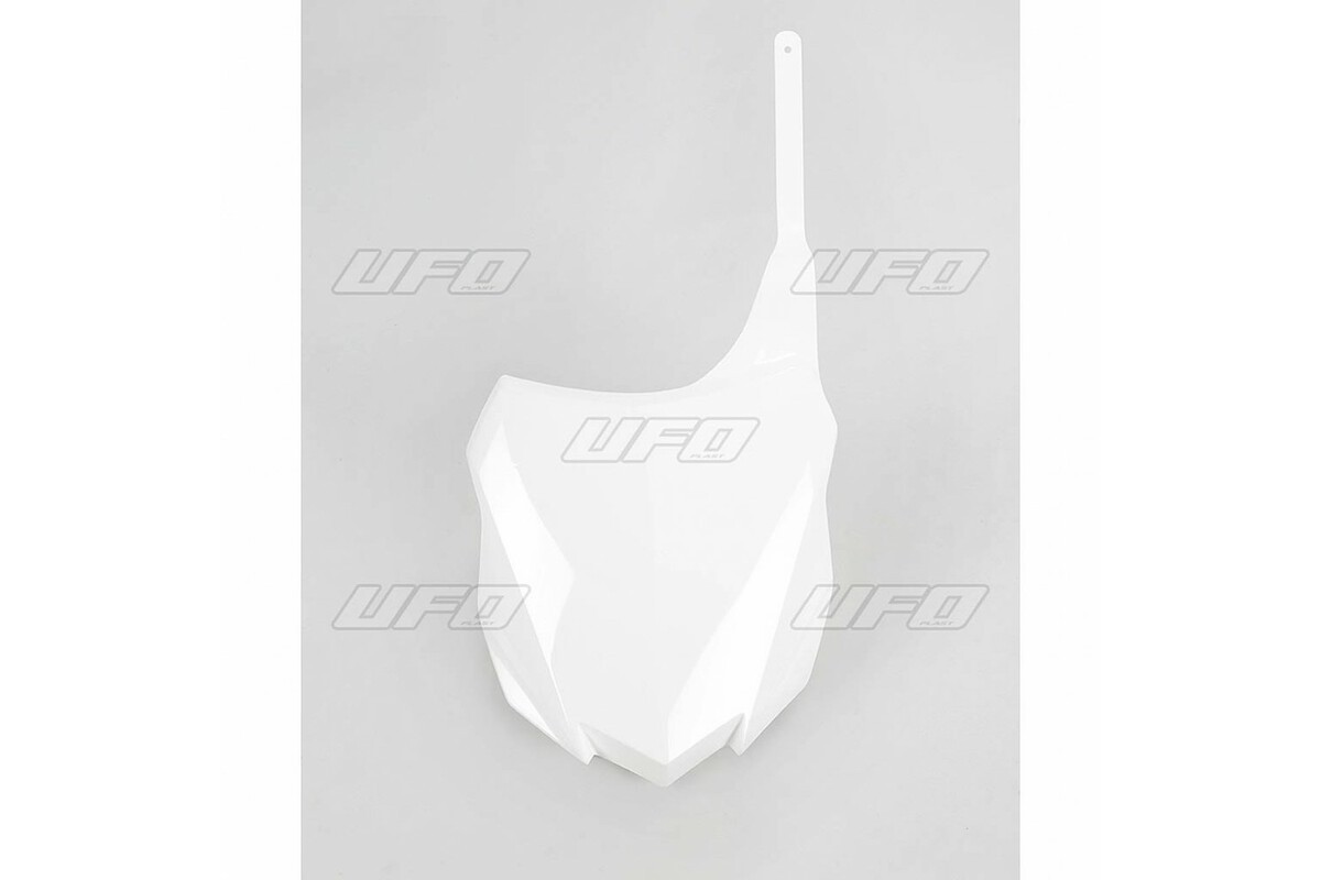 Plaque numéro frontale UFO blanc Kawasaki KX250F/450F