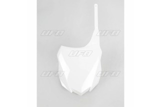 Plaque numéro frontale UFO blanc Kawasaki KX250F/450F