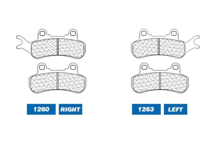 Plaquettes de frein CL BRAKES Quad métal fritté - 1260ATV1