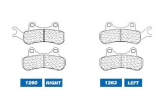 Plaquettes de frein CL BRAKES Quad métal fritté - 1260ATV1