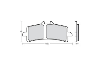 Plaquettes de frein BREMBO UPGRADE Type M497 Z03 - Endurance Racing