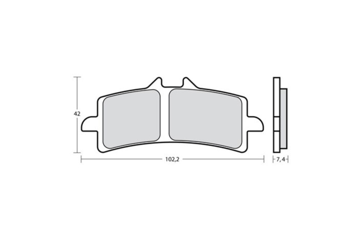 Plaquettes de frein BREMBO UPGRADE Type M497 Z04 - Racing