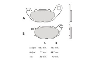 Plaquettes de frein BREMBO UPGRADE Type M068 Z04 - Racing