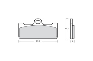 Plaquettes de frein BREMBO UPGRADE Type M028 Z04 - Racing