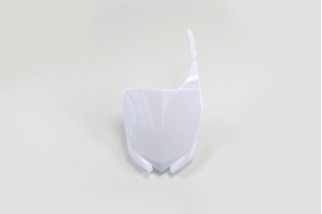 Plaque numéro frontale UFO blanc Yamaha