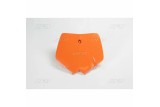 Plaque numéro frontale UFO orange KTM