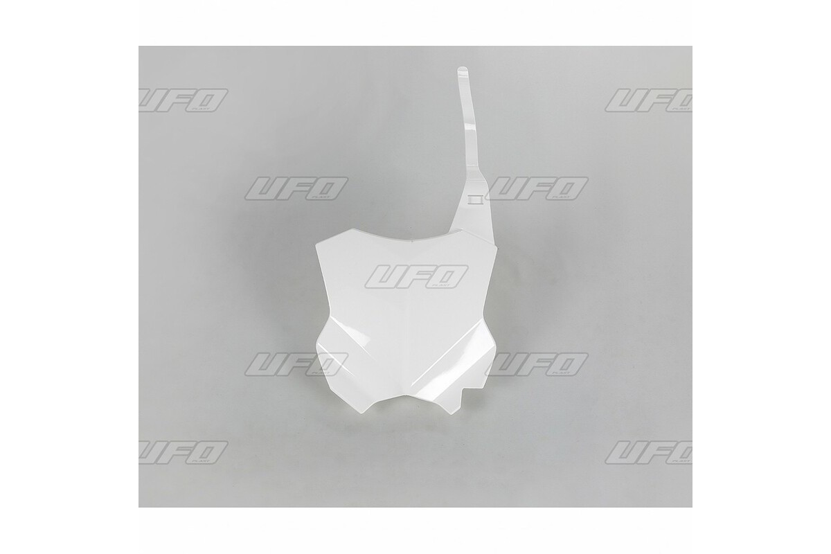Plaque numéro frontale UFO blanc Kawasaki KX450F