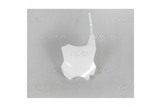 Plaque numéro frontale UFO blanc Kawasaki KX450F